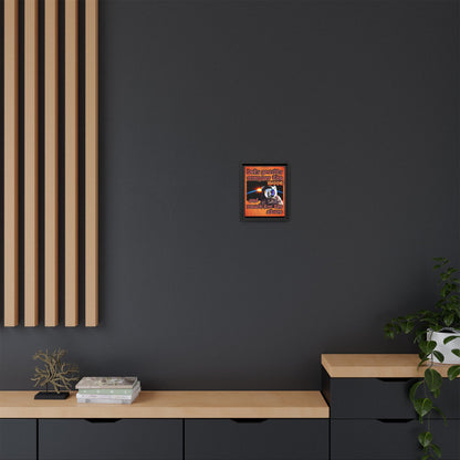defy conquer reach - framed canvas art (burnt orange)