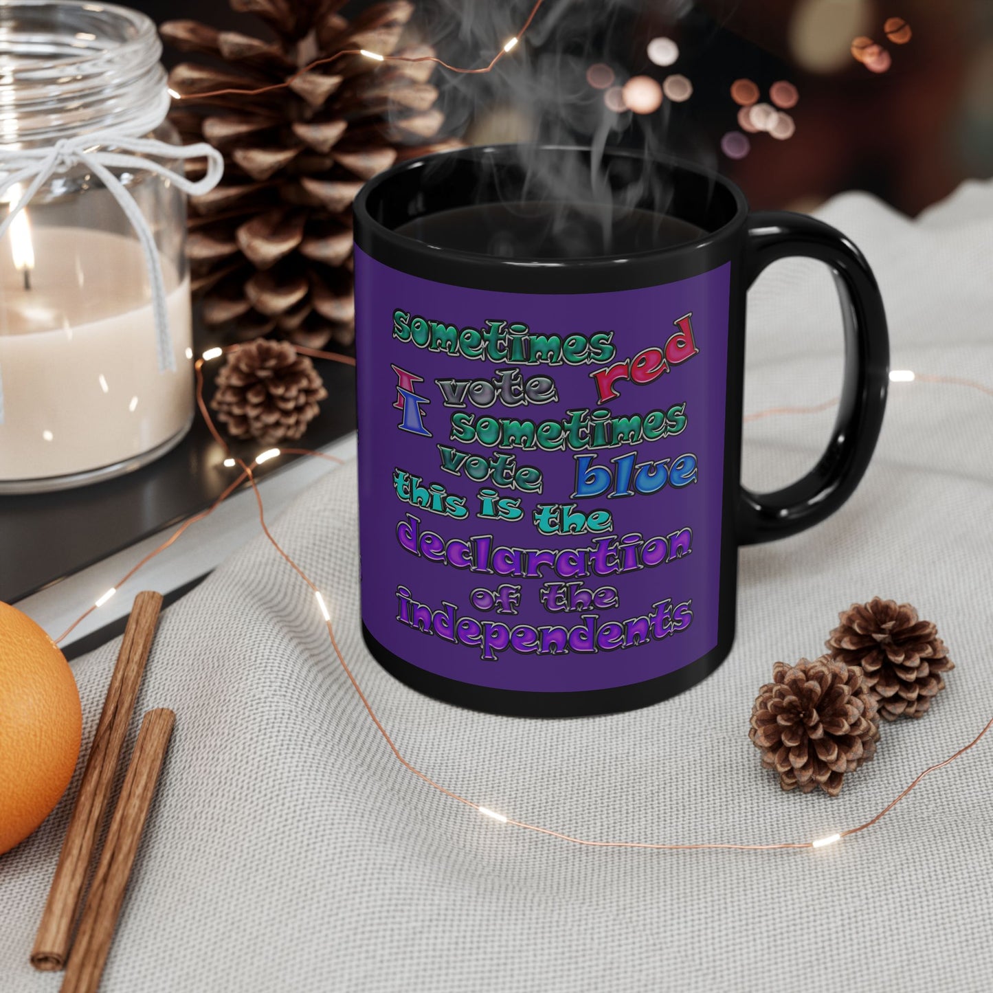 declaration of the independents - Black Mug (purple)