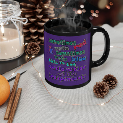 declaration of the independents - Black Mug (purple)