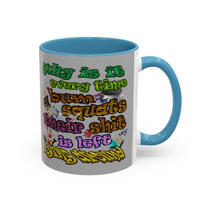 the bum's shit - Accent Mug (light grey)