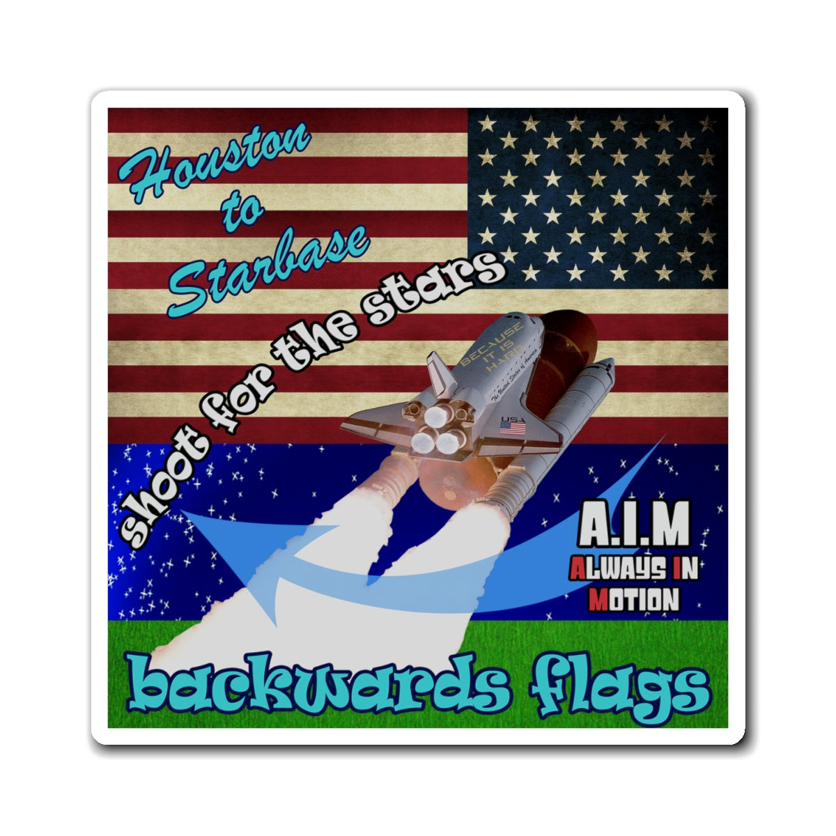 shoot for the stars - Magnets - ('snoops' background)