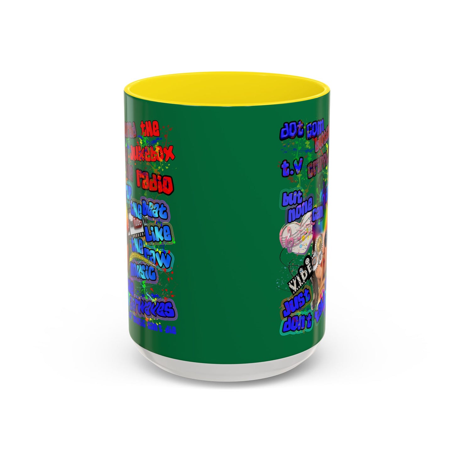 drop the beat - Accent Mug (dark green)