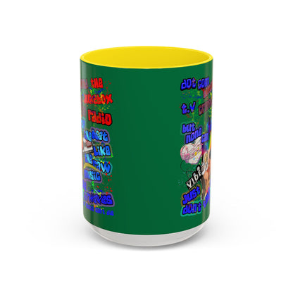 drop the beat - Accent Mug (dark green)