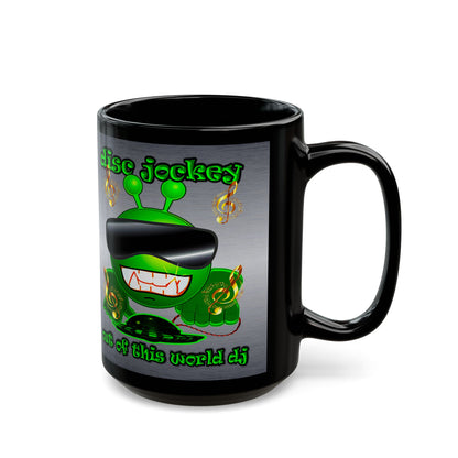disc jockey - Black Mug (brushed nickel)
