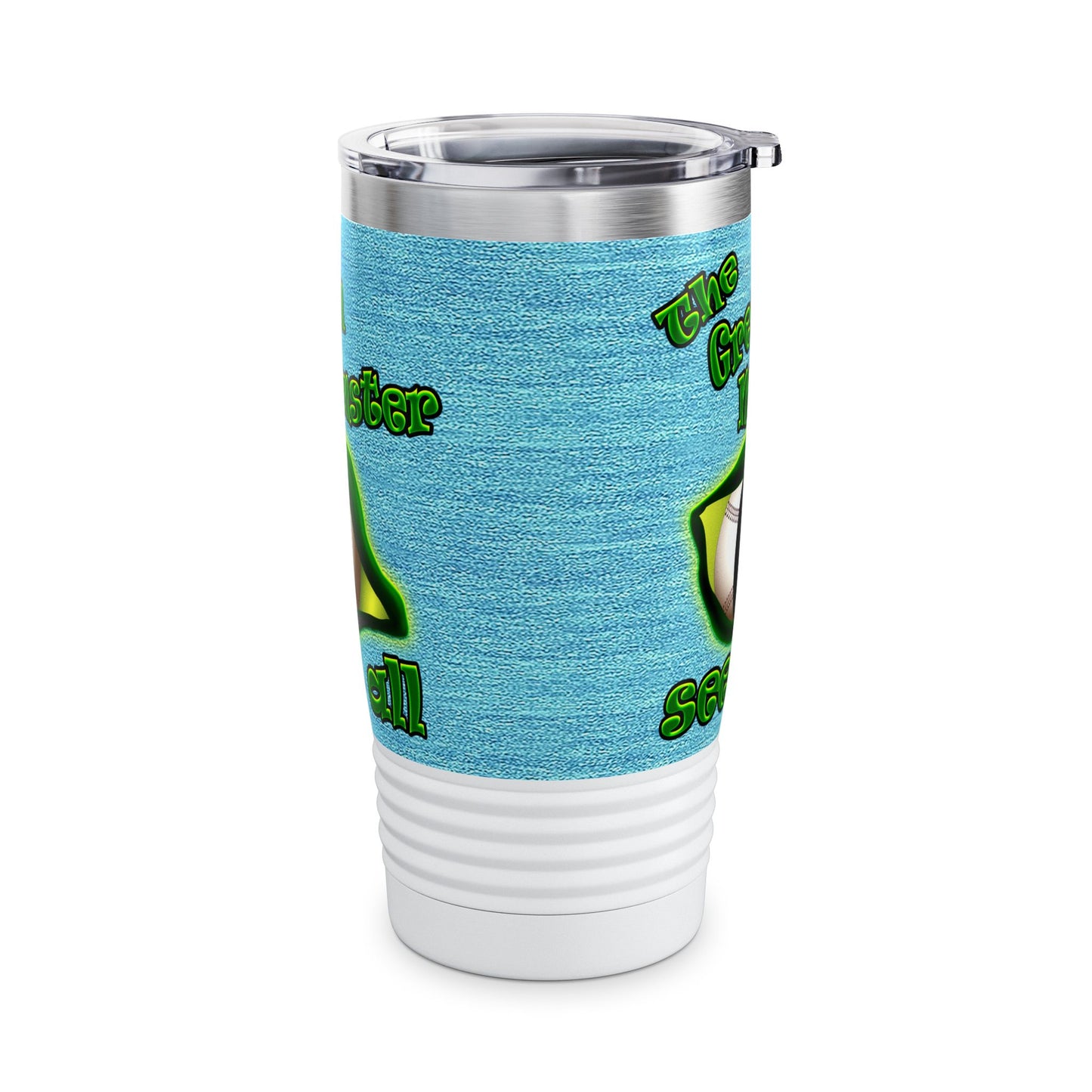 green monster - Ringneck Tumbler, 20oz (faded blue)