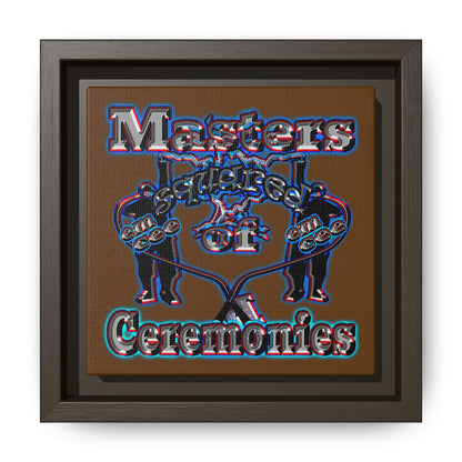 em cee squared - framed canvas art (brown)