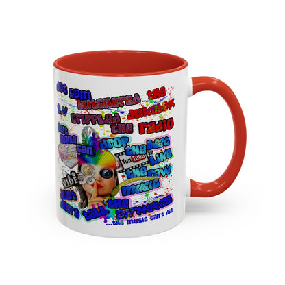 drop the beat - Accent Mug (white)