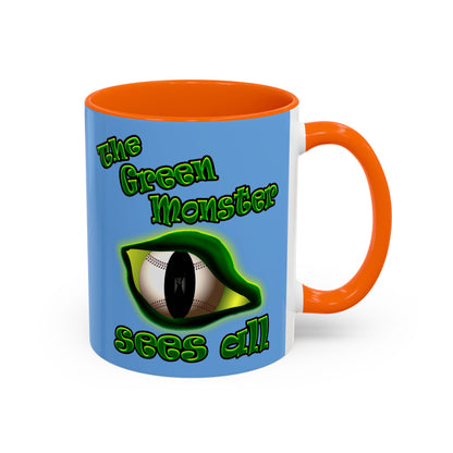 green monster - Accent Mug (light blue)