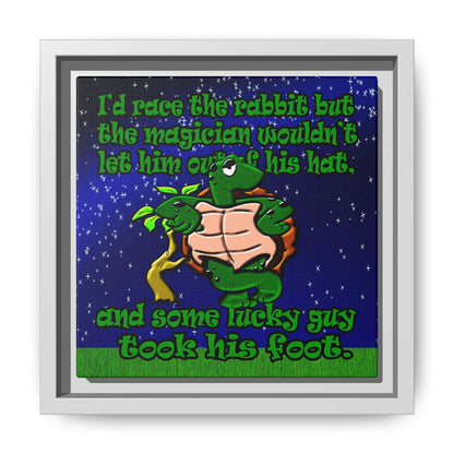 turtle race - framed canvas art ('snoops' background)
