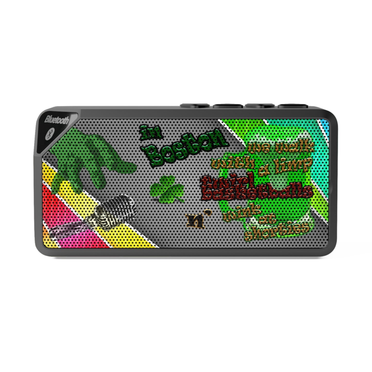 celtics logo - Jabba Bluetooth Speaker (rainbow split)