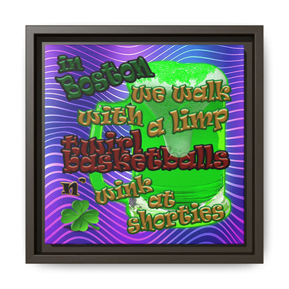 celtics logo - framed canvas art (purple wave)