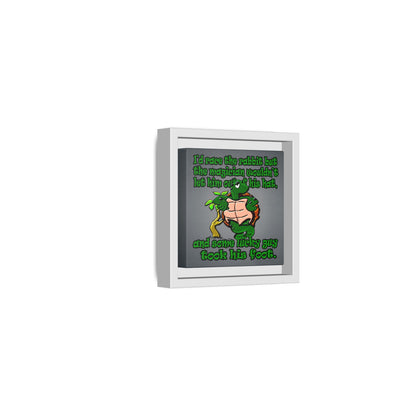 turtle race - framed canvas art (grey-light grey)