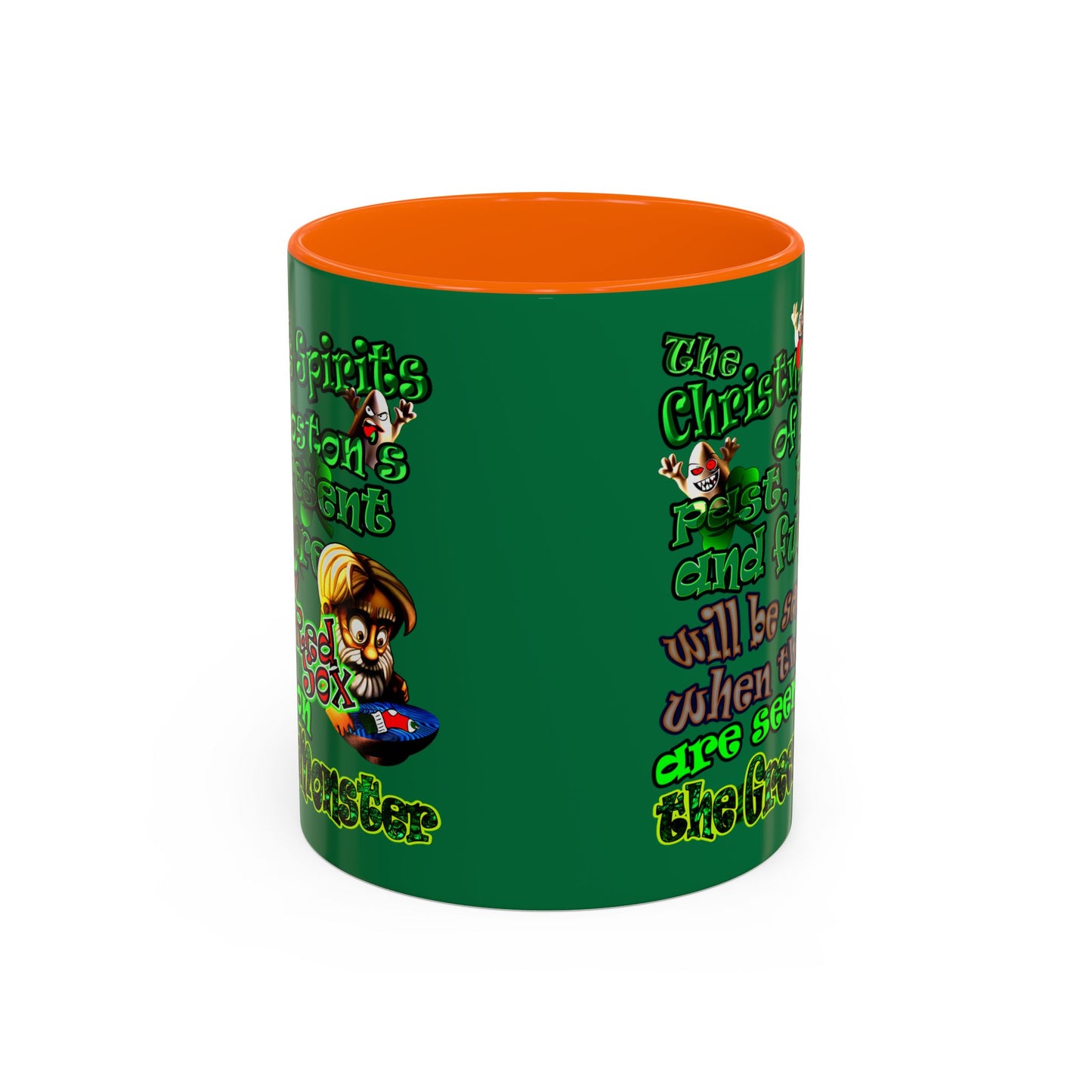 christmas spirits of boston - Accent Mug (dark green)