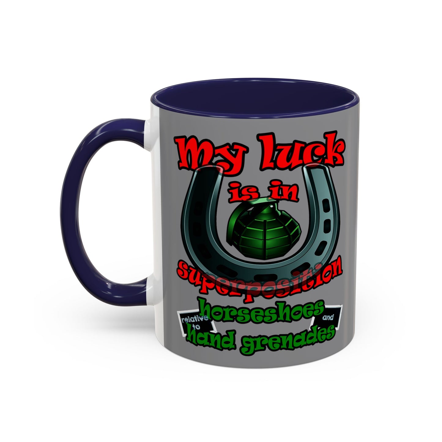 my luck - Accent Mug (grey)