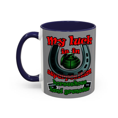 my luck - Accent Mug (grey)
