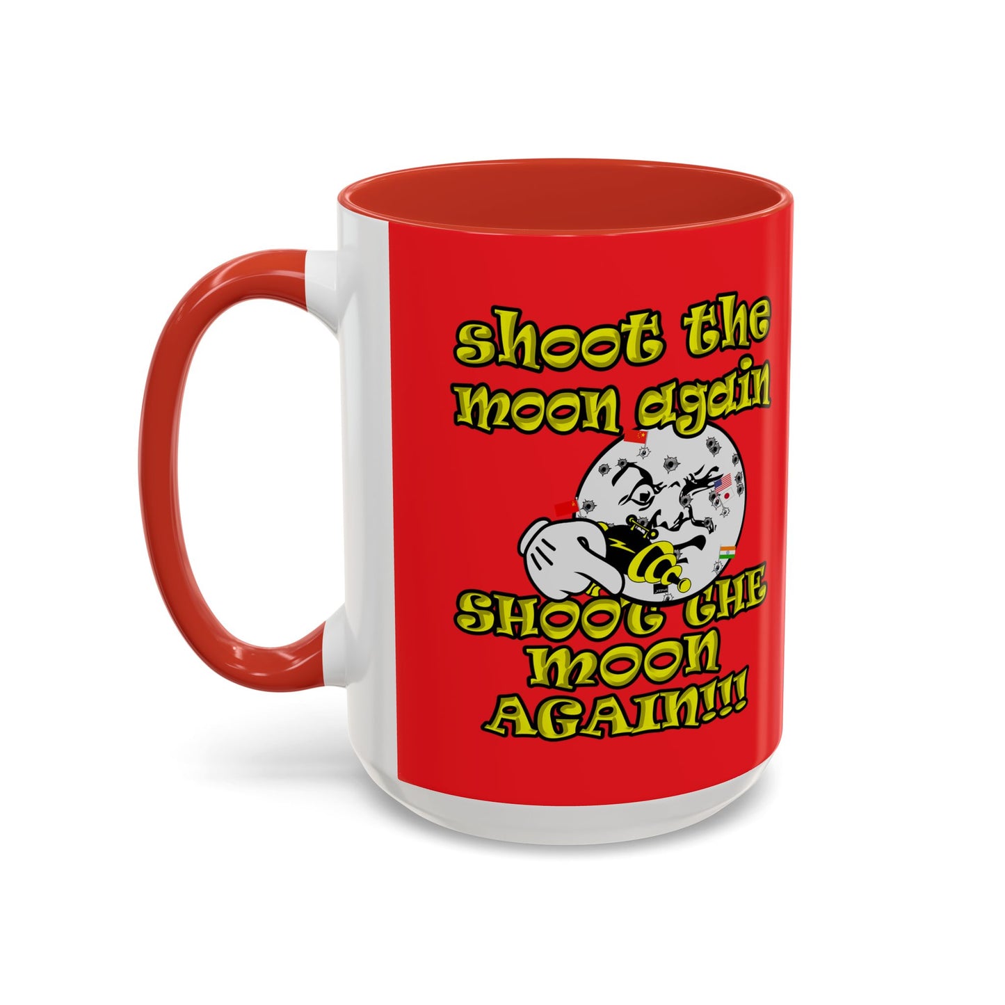 shoot the moon again - Accent Mug (red)
