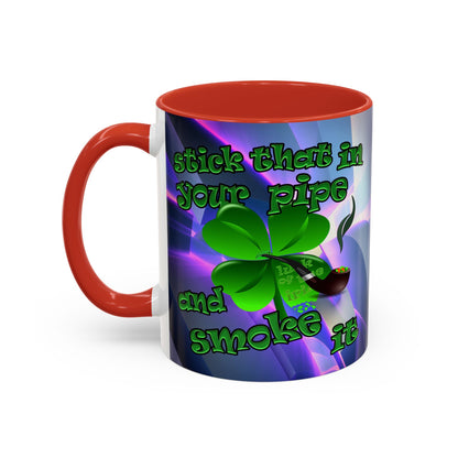 celtics logo - Accent Mug (grey-pink wave)