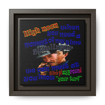 high noon - framed canvas art (black)