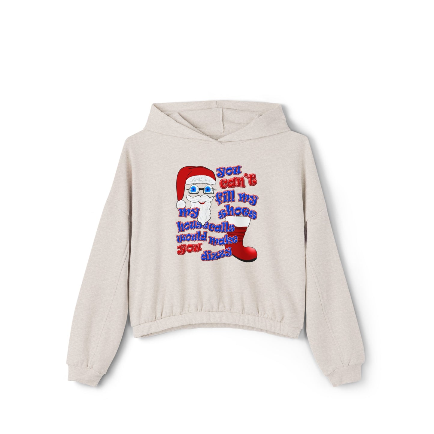 santa's shoes - Women's Cinched Bottom Hoodie