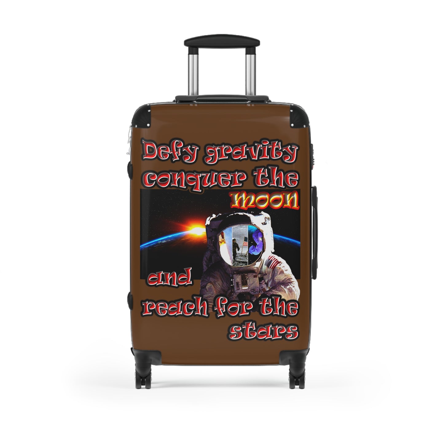 defy conquer reach - Suitcase (brown)