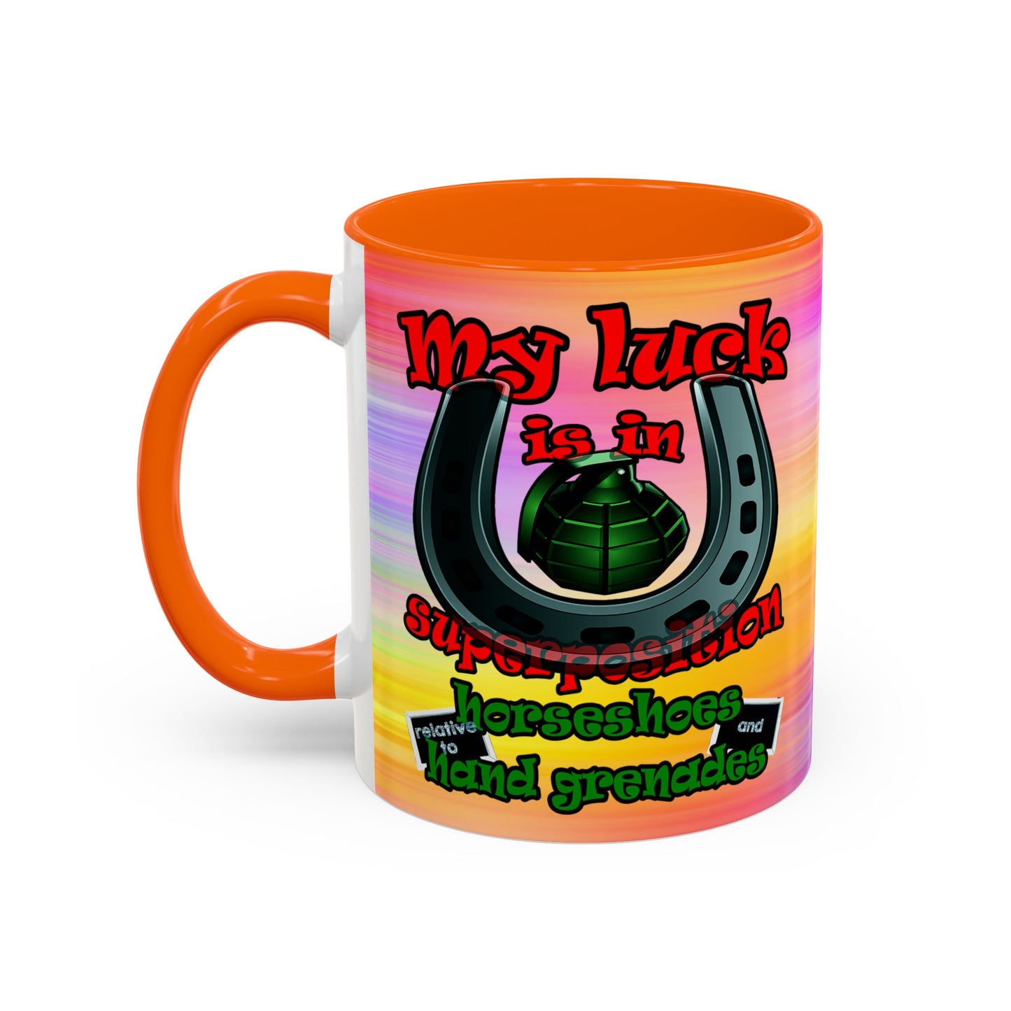 my luck - Accent Mug (color blur)