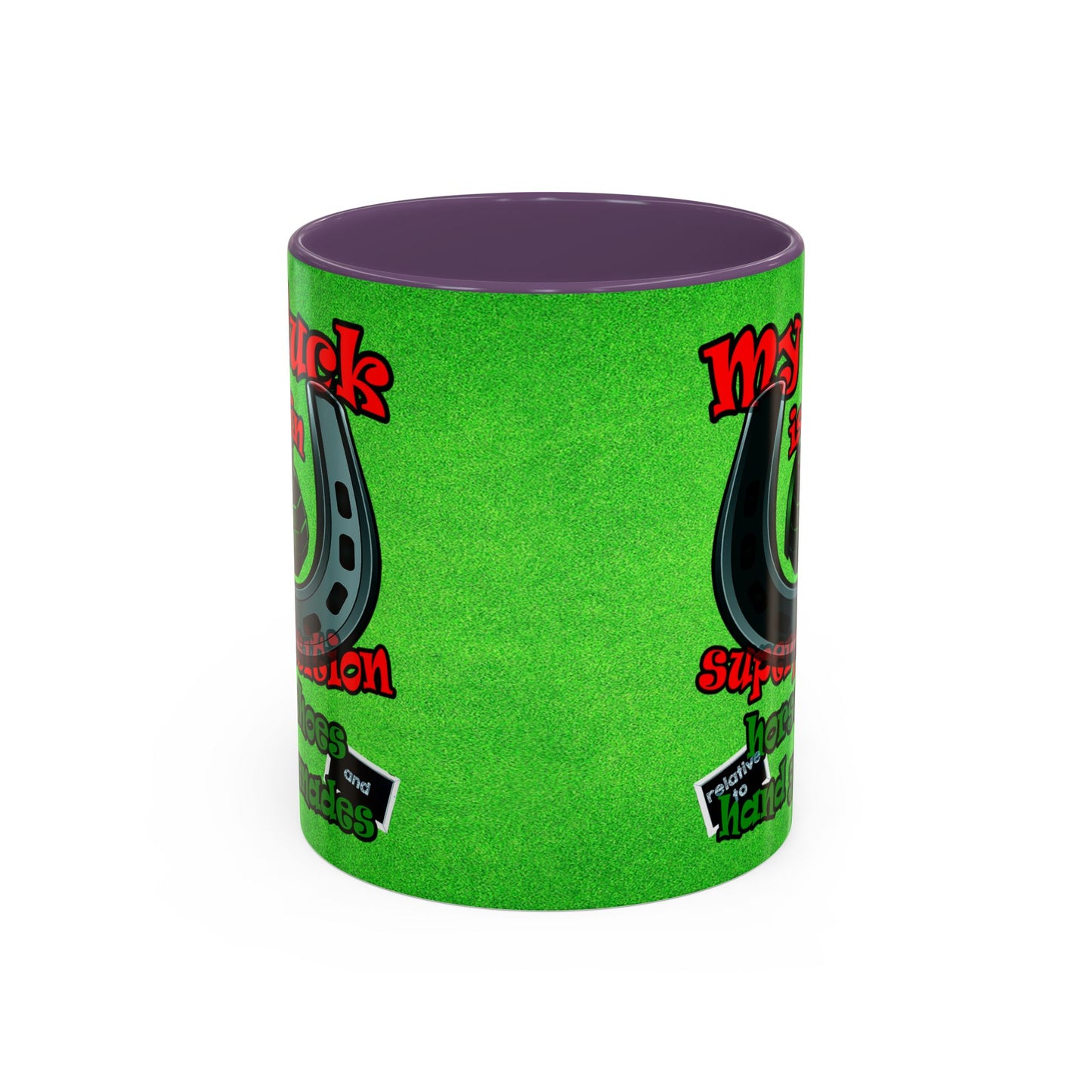 my luck - Accent Mug (green turf)
