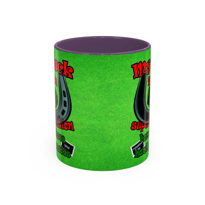 my luck - Accent Mug (green turf)