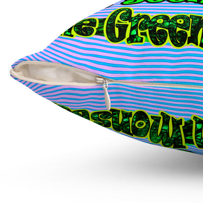 christmas spirits of boston - Spun Polyester Square Pillow - (light blue-purple wave)