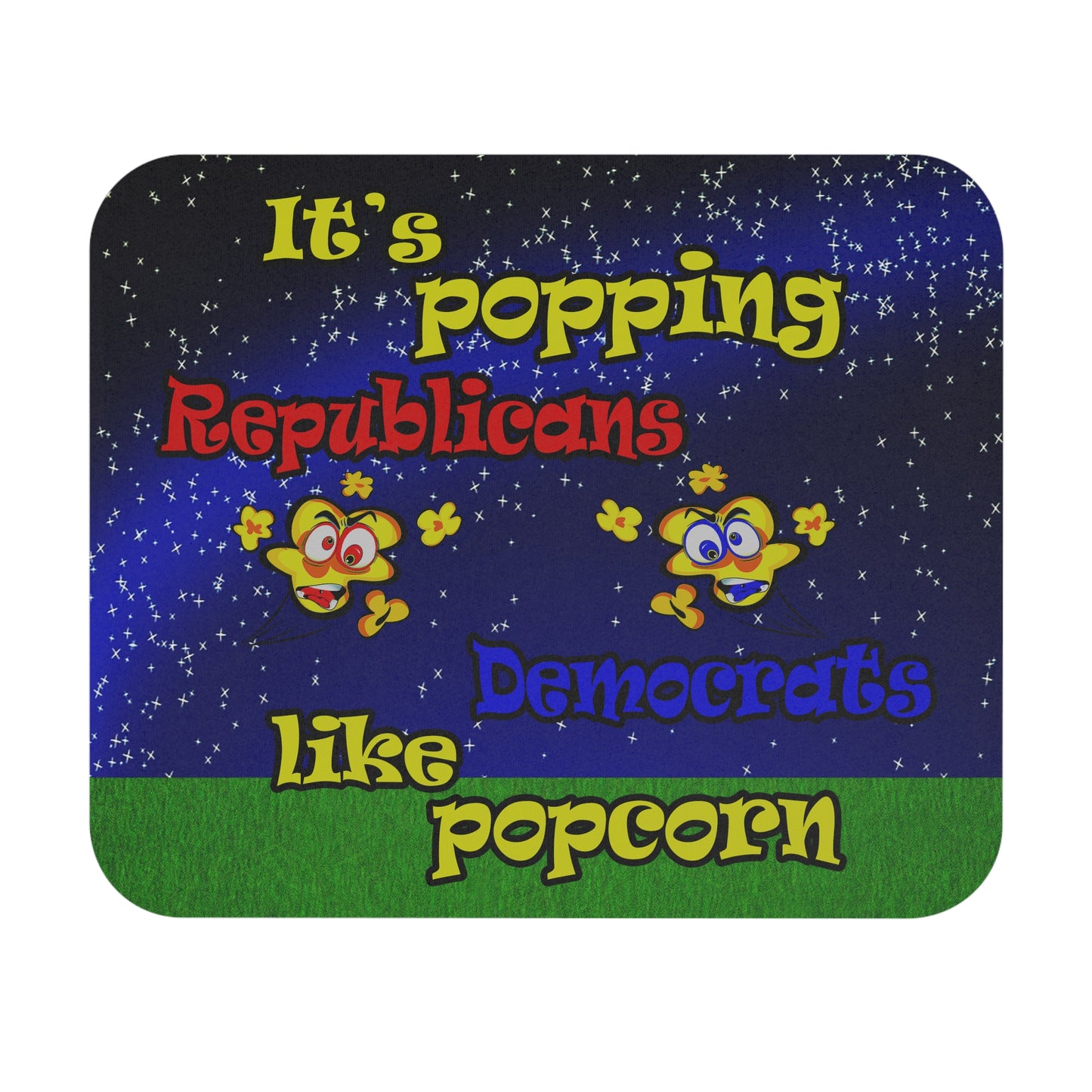 popping like popcorn - Mouse Pad (Rectangle) ('snoops' background)