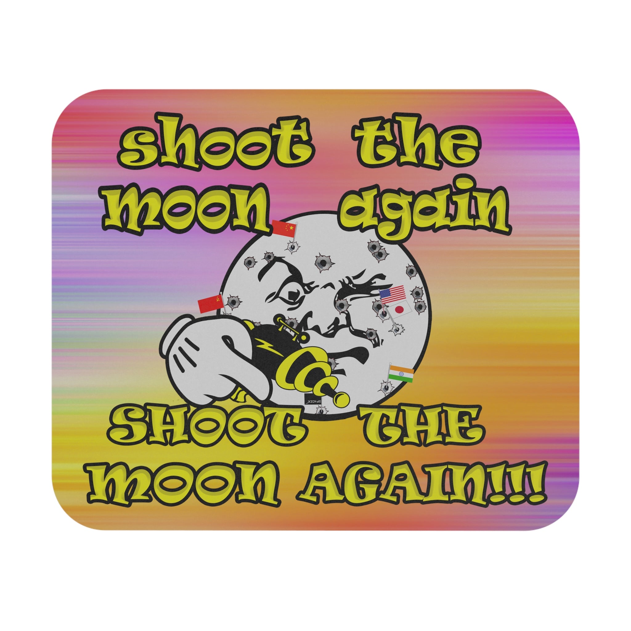 shoot the moon again - Mouse Pad (Rectangle) (color blur)