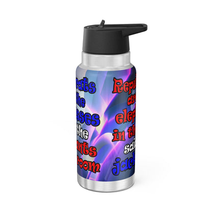 donkeys and elephants - Gator Tumbler, 32oz  (grey-pink wave)