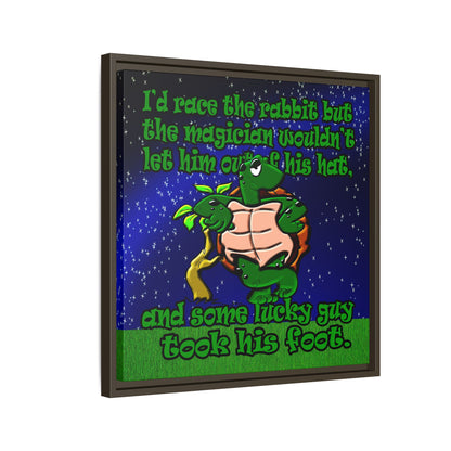 turtle race - framed canvas art ('snoops' background)