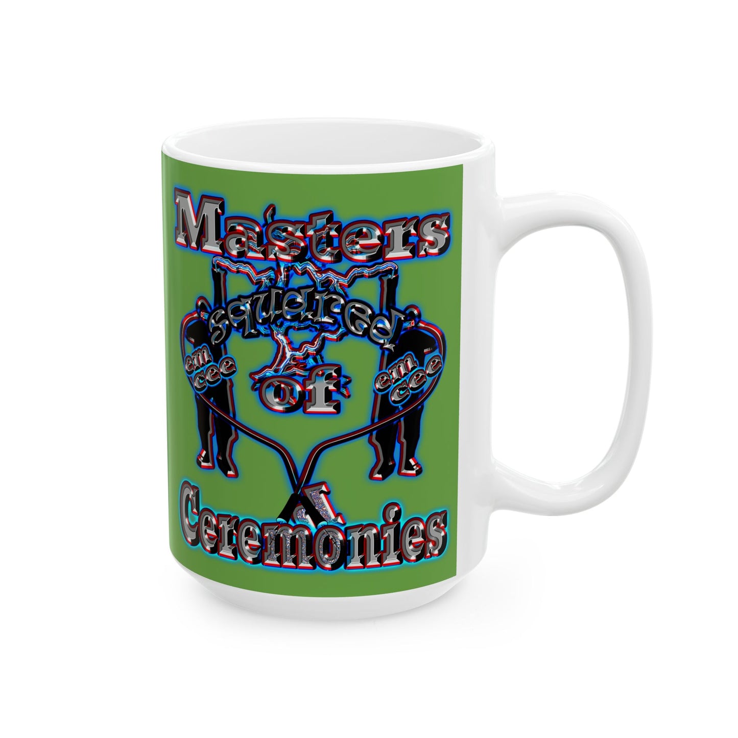 em cee squared - White Mug (green)