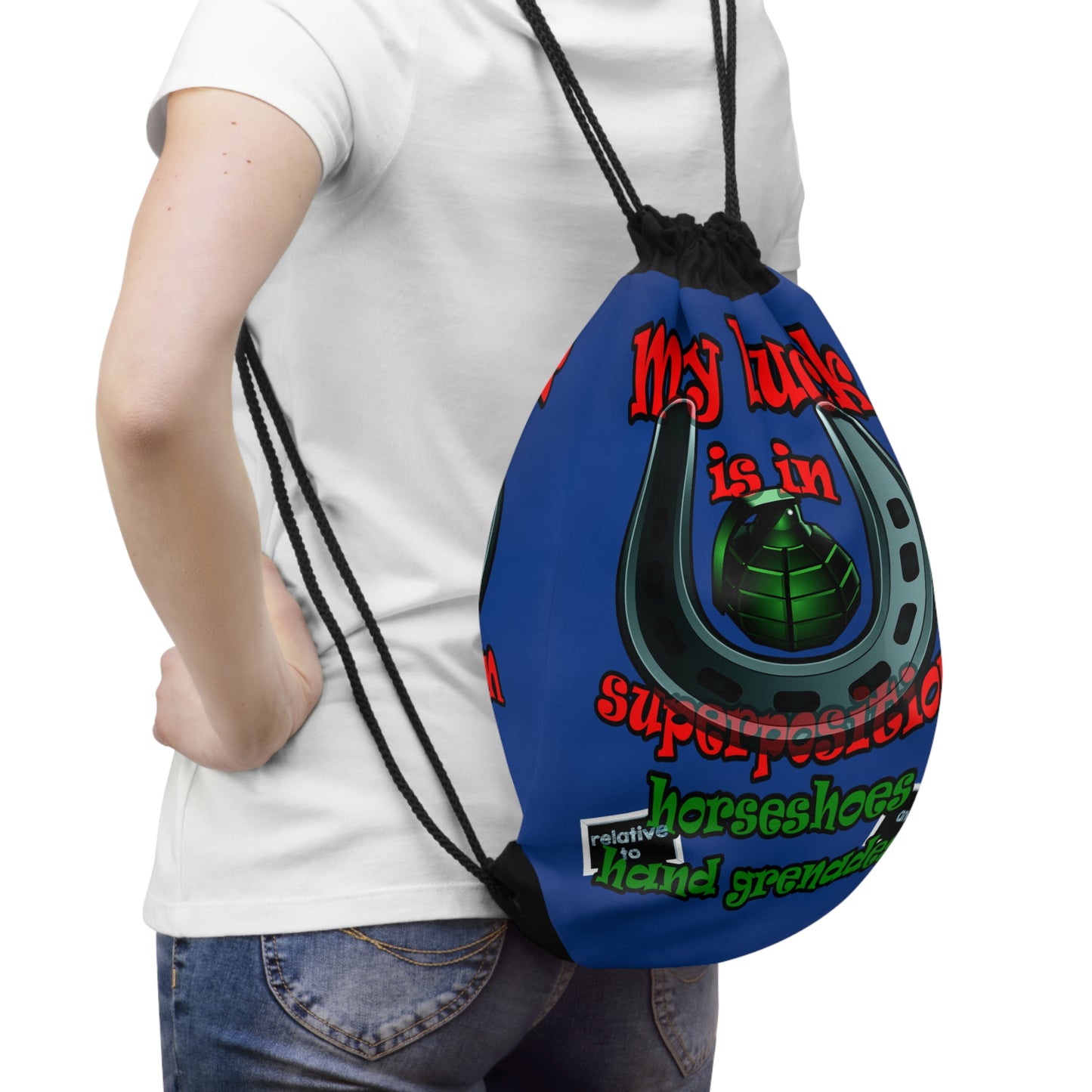 my luck - Drawstring Bag (dark blue)