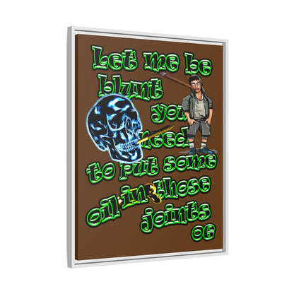 og - framed canvas art (brown)
