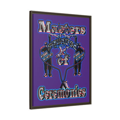 em cee squared - framed canvas art (purple)