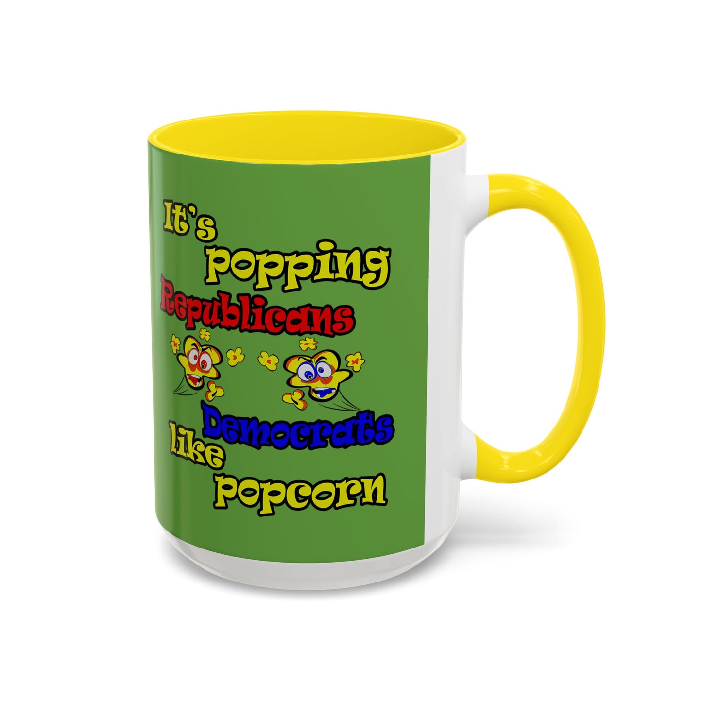 popping like popcorn - Accent Mug (green)