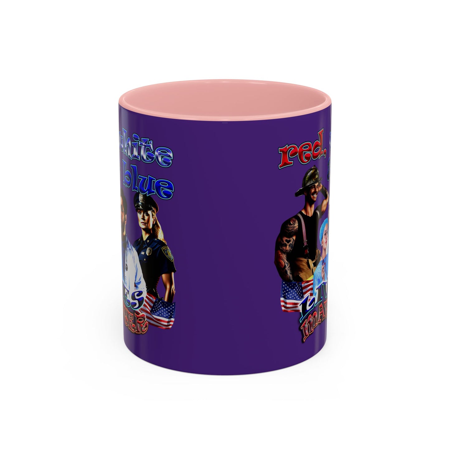 rw&b lives matter - Accent Mug (purple)