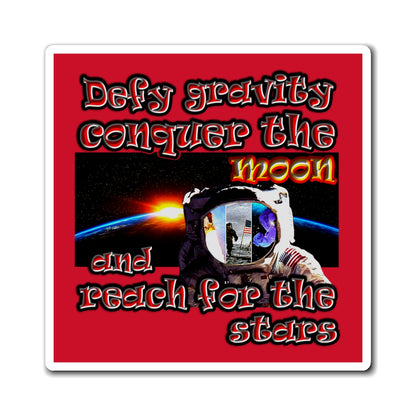 defy conquer reach - Magnets - (dark red)