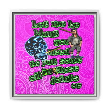 og - framed canvas art (pink swirl)