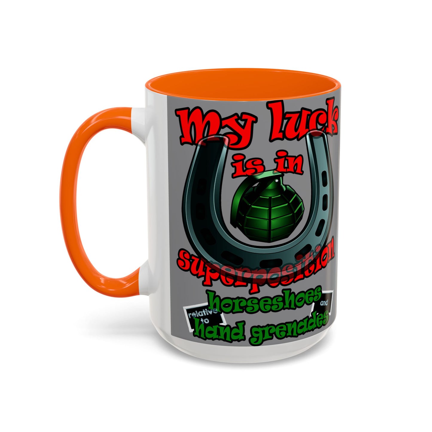 my luck - Accent Mug (grey)