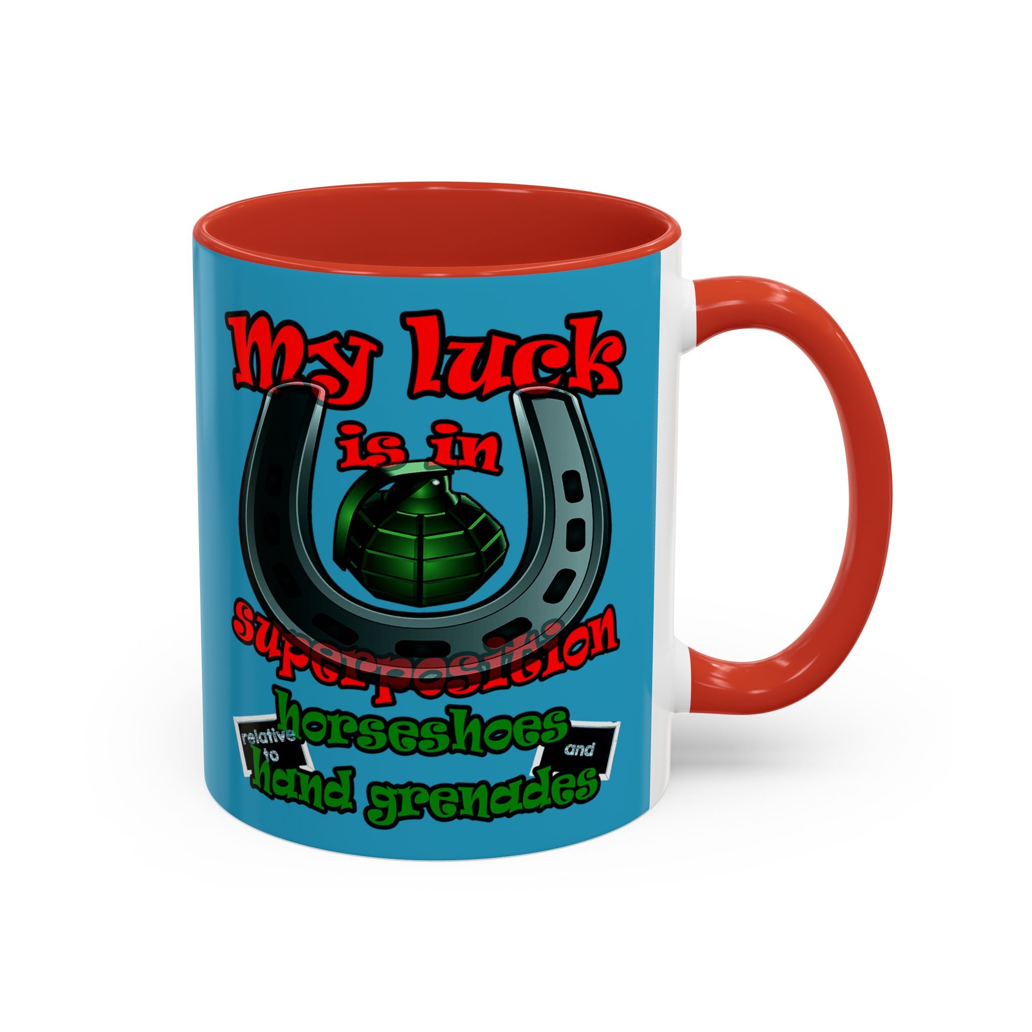 my luck - Accent Mug (turquoise)