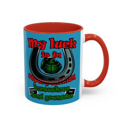 my luck - Accent Mug (turquoise)