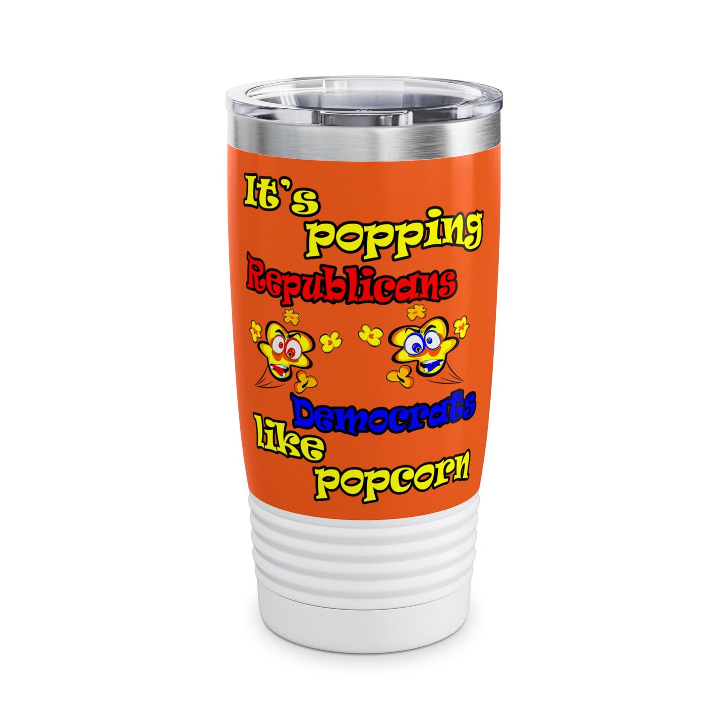 popping like popcorn - Ringneck Tumbler, 20oz (orange)