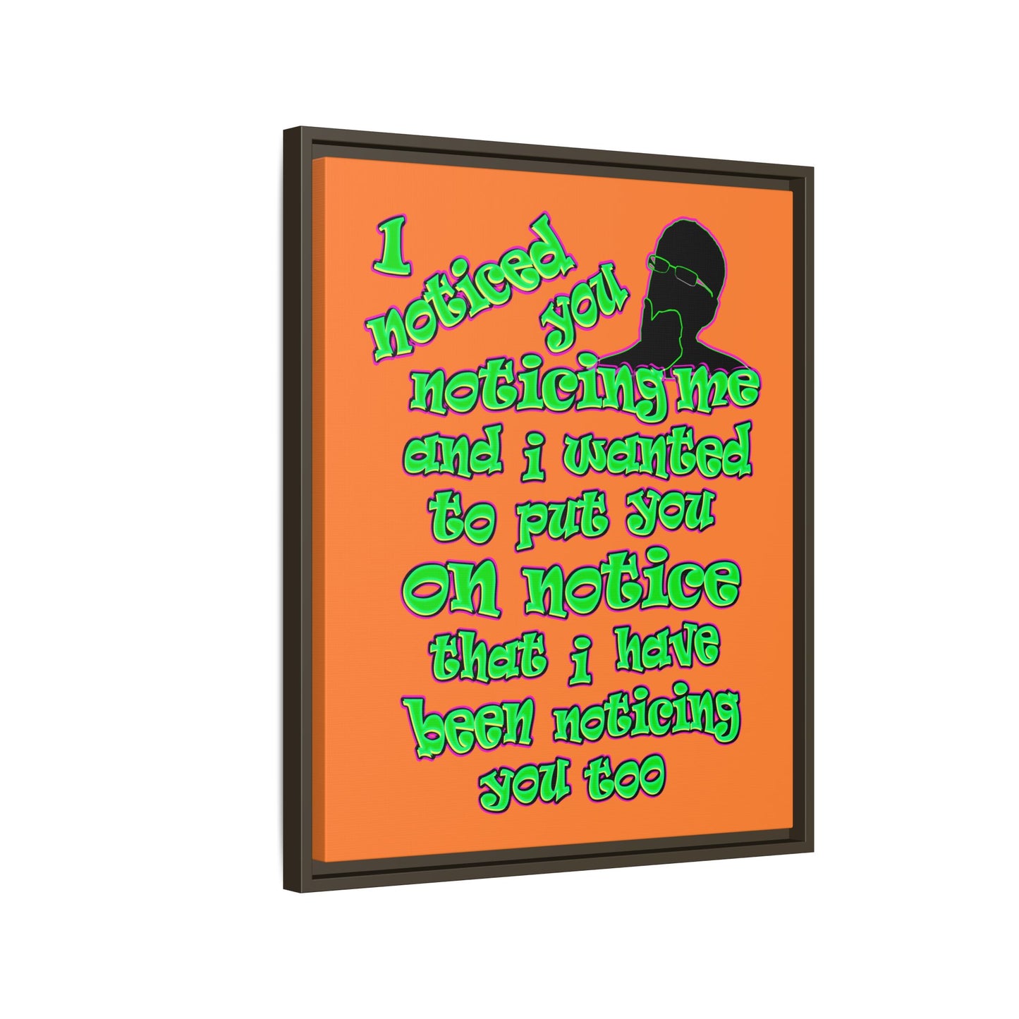 noticed you noticing - framed canvas art (crusta)
