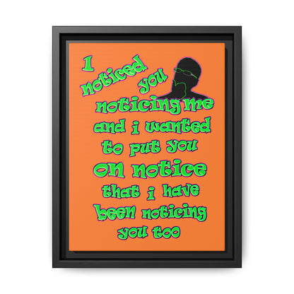 noticed you noticing - framed canvas art (crusta)