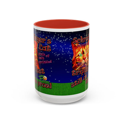 schrodinger's cat - Accent Mug ('snoops' background)
