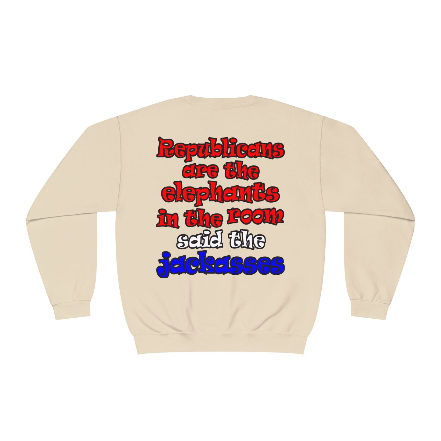 donkeys and elephants - Unisex NuBlend® Crewneck Sweatshirt