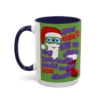 santa's shoes - Accent Mug (green)