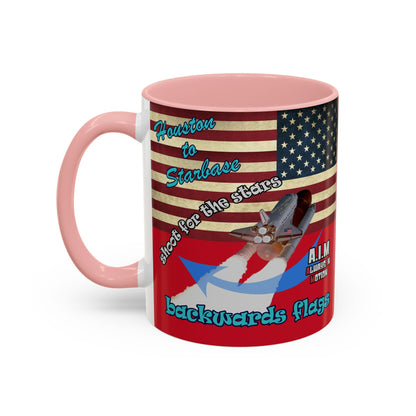 shoot for the stars - Accent Mug (dark red)